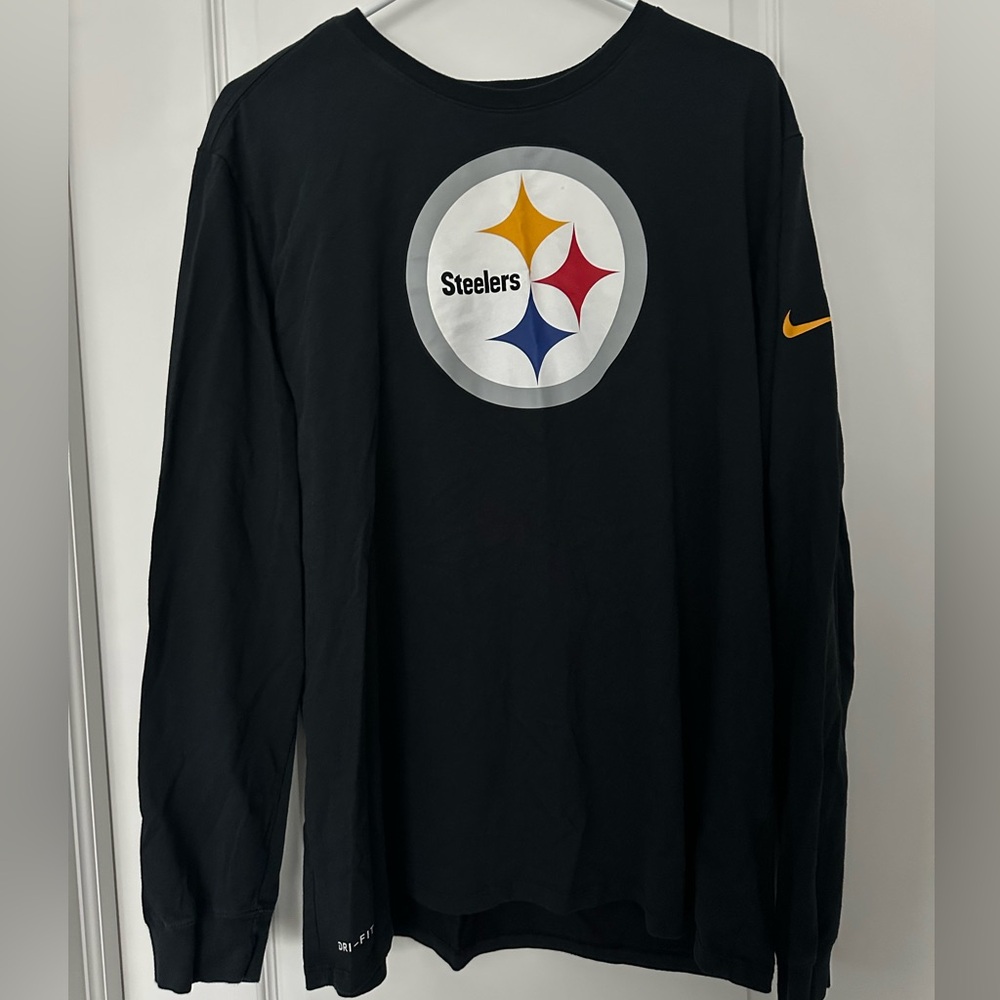 Nike Dri Fit Black Pittsburgh Steelers Long Sleeve Tee